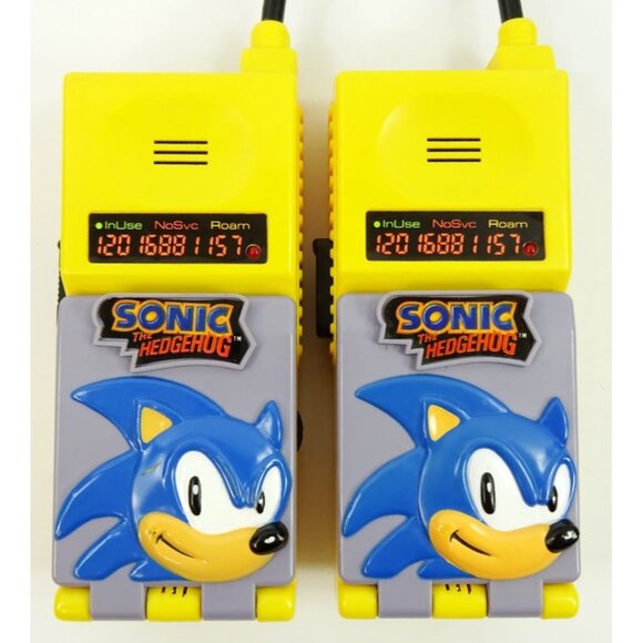 Rare Sonic the Hedgehog Flip Phone Walkie Talkies 1993 Sega Vintage Toy WORKS - Picture 11 of 15